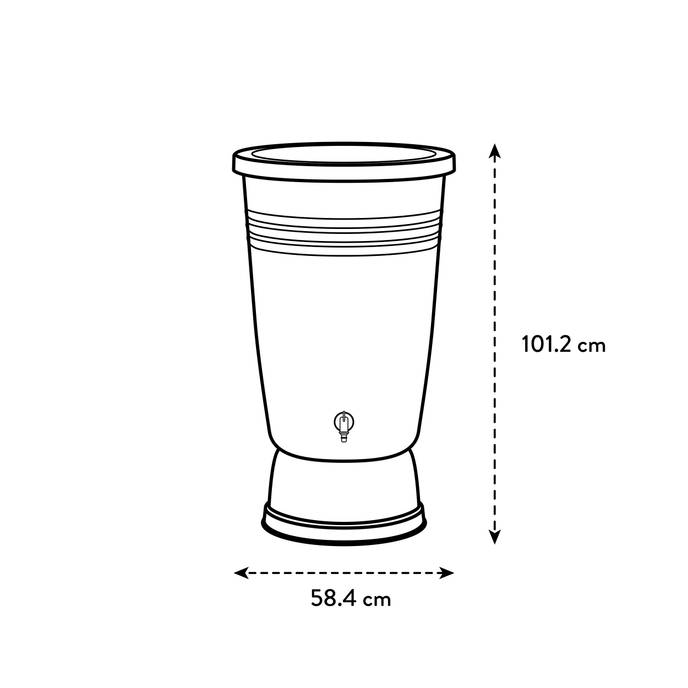 green basics récup d'eau plus 110ltr living noir